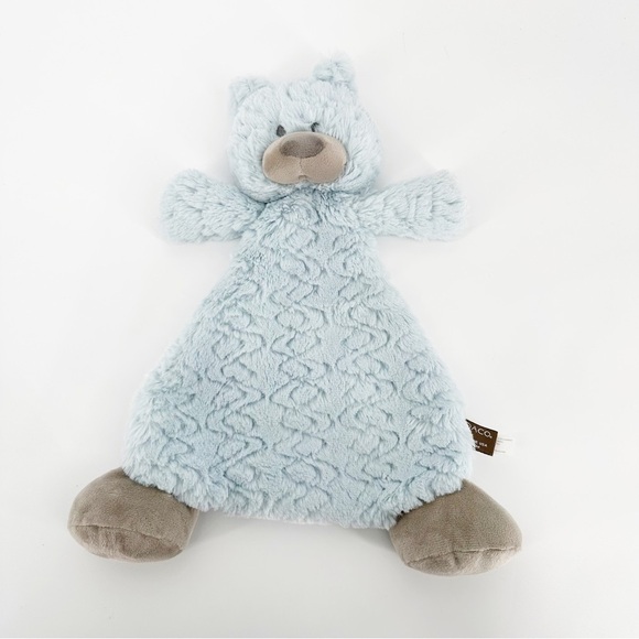 Demdaco Blue Bear Lovie Lovey Soft Comfort Blanket Plush Toy 14" - Picture 1 of 5